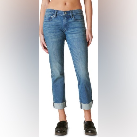 Lucky Brand Sweet Straight Jeans mid rise medium fade raw hem Size 10 / 30 - Picture 14 of 14